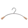 Alba Metal and Wood Coat Hangers, 6/Set, Gray/Mahogany