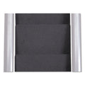 Alba Literature Floor Rack, 6 Pocket, 13.33w x 19.67d x 36.67h, Silver Gray/Black