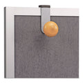 Alba Cubicle Garment Peg, 1 Hook, 1 1/5 x 1 3/8 x 4 3/10, Metallic Gray