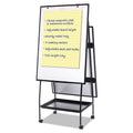 MasterVision Creation Station Dry Erase Board, 29 1/2 x 74 7/8, Black Frame