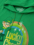Lucky Charms Vintage Lucky the Leprechaun Logo Hooded Sweatshirt - Kelly Green by Tee Luv