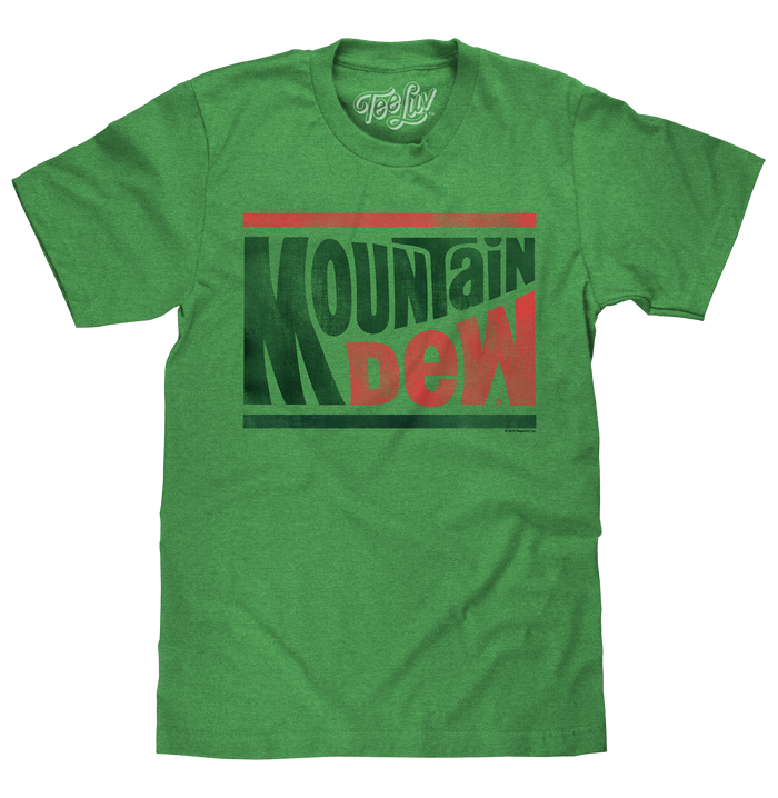 Mountain Dew Retro Logo T-Shirt - Green by Tee Luv