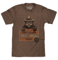 Smokey Fire Danger Very High T-Shirt - Brown by Tee Luv