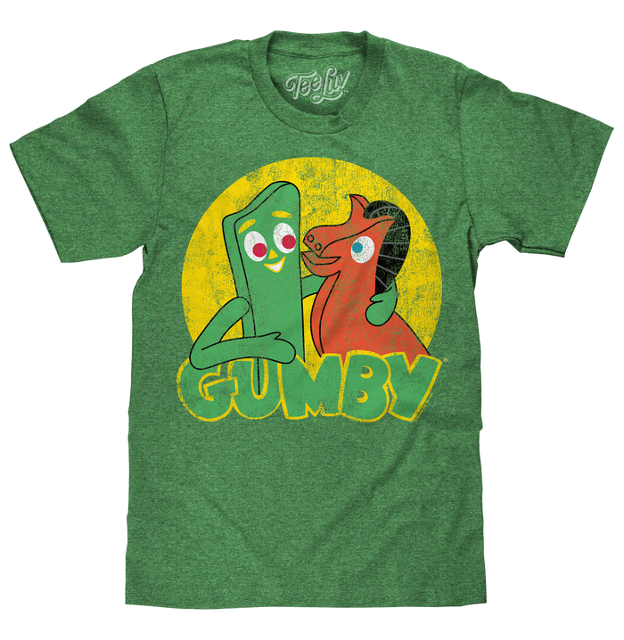 Gumby and Pokey T-Shirt - Green by Tee Luv