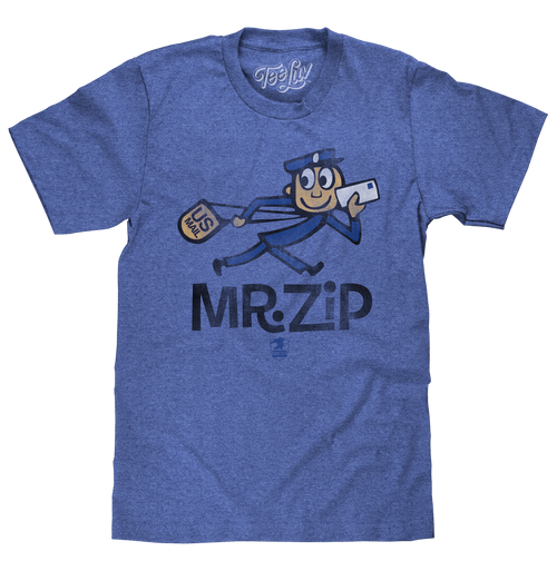 U.S. Mail Vintage Mr. Zip T-Shirt - Blue by Tee Luv