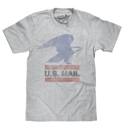 U.S. Mail Eagle Logo T-Shirt - Gray by Tee Luv