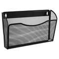 Rolodex Single Pocket Wire Mesh Wall File, Letter Size, 14" x 3.27" x 8.5", Black