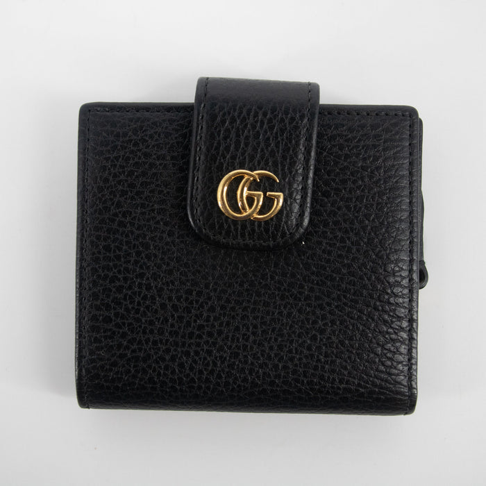 Gucci Black GG Marmont Leather Compact Wallet #2268 by Bolt Boutique