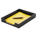 Rolodex Wood Tones Desk Tray, 1 Section, Letter Size Files, 8.5" x 11", Black