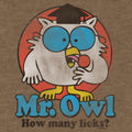 Mr. Owl How Many Licks? T-Shirt - Brown by Tee Luv