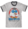 Mr. Owl How Many Licks? Ringer T-Shirt - Gray and Black
