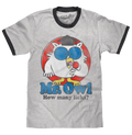 Mr. Owl How Many Licks? Ringer T-Shirt - Gray and Black by Tee Luv