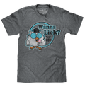 Tootsie Roll Pop Mr. Owl Wanna Lick? T-Shirt - Gray by Tee Luv