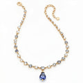 Charter Club Crystal and Stone Teardrop Lariat Necklace by Vanessa Jane