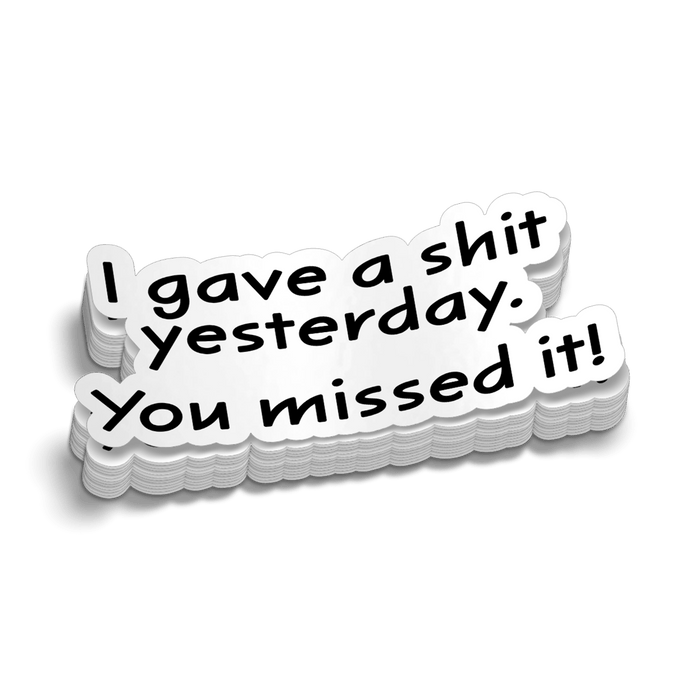 You Missed It - Hard Hat Decal by Armed American Supply