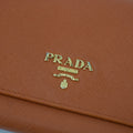 Prada Orange Saffiano Leather Long Wallet #2270 by Bolt Boutique