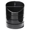 Rubbermaid Small Storage Divided Pencil Cup, Plastic, 4.5" Diameter x 5.69"h, Black