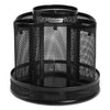 Rolodex Wire Mesh Spinning Desk Sorter, 8 Compartments, Steel Mesh, 6.5" Diameter x 6.5"h, Black