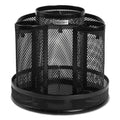 Rolodex Wire Mesh Spinning Desk Sorter, 8 Compartments, Steel Mesh, 6.5" Diameter x 6.5"h, Black