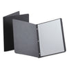 Oxford Title Panel and Border Front Report Cover, Three-Prong Fastener, 0.5" Capacity, 8.5 x 11, Black/Black, 25/Box