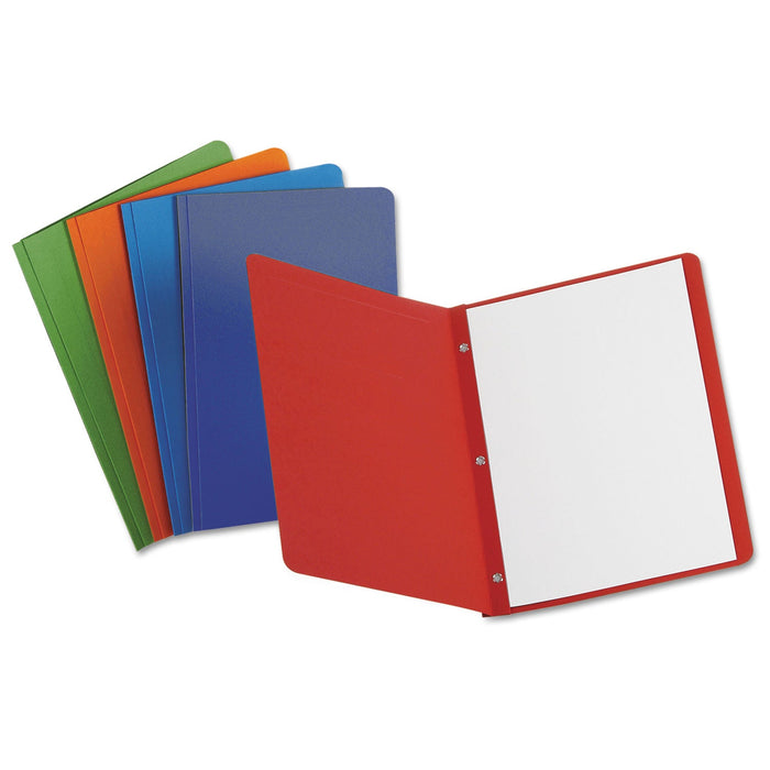 Oxford Title Panel and Border Front Report Cover, Three-Prong Fastener, 0.5" Capacity, 8.5 x 11, Assorted/Assorted, 25/Box