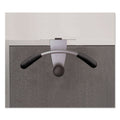 Alba Hanger Shaped Partition Coat Hook, Silver/Black, 15 x 4 1/2 x 7 7/8
