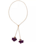 Inc Gold-Tone Color Bead and Flower 40In Adjustable Lariat Necklace by Vanessa Jane