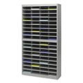 Safco Steel/Fiberboard E-Z Stor Sorter, 72 Compartments, 37.5 x 12.75 x 71, Gray
