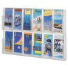 Safco Reveal Clear Literature Displays, 12 Compartments, 30w x 2d x 20.25h, Clear