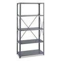 Safco Commercial Steel Shelving Unit, Five-Shelf, 36w x 18d x 75h, Dark Gray