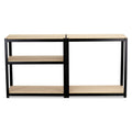 Safco Boltless Steel/Particleboard Shelving, Five-Shelf, 36w x 18d x 72h, Black