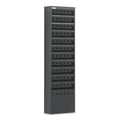 Safco Steel Magazine Rack, 11 Compartments, 10w x 4d x 36.25h, Black