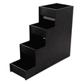 Vertiflex Narrow Condiment Organizer, 8 Compartments, 6 x 19 x 15.88, Black