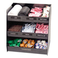 Vertiflex Vertical Condiment Organizer, 9 Compartments, 14.5 x 11.75 x 15, Black