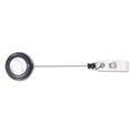 Advantus Deluxe Retractable ID Reel with Badge Holder, 24" Extension, Black, 12/Box