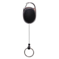 Advantus Carabiner-Style Retractable ID Card Reel, 30" Extension, Smoke, 6/Pack