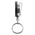 Advantus Heavy-Duty Retractable ID Card Reel, 18.5" Extension, Black/Chrome, 6/Pack