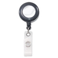Advantus Deluxe Retractable ID Reel with Badge Holder, 24" Extension, Black, 12/Box