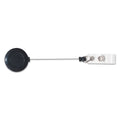 Advantus Swivel-Back Retractable ID Card Reel, 30" Extension, Black, 12/Pack