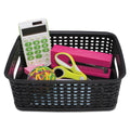 Advantus Weave Bins, 13.63 x 10.75 x 9, Black, 3/Pack