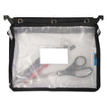 Advantus Expanding Zipper Pouch, 13 x 9.25, Black/Clear