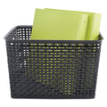 Advantus Weave Bins, 13.88 x 10.5 x 8.75, Black, 2/Pack