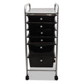 Advantus Portable Drawer Organizer, Metal, 1 Shelf, 6 Drawers, 13" x 15.38" x 32.13", Matte Gray/Smoke