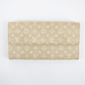 Louis Vuitton Beige Monogram Mini lin Portefeuille Sarah Wallet #2283 by Bolt Boutique