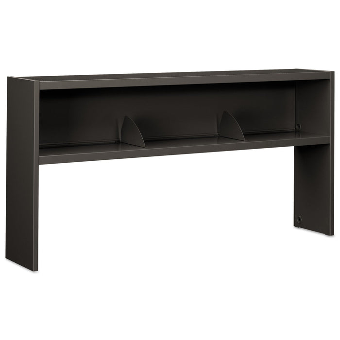 HON 38000 Series Stack On Open Shelf Hutch, 72w x 13.5d x 34.75h, Charcoal