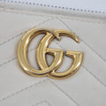 Gucci Ivory GG Marmont Leather Round Zipper Long Wallet #2285 by Bolt Boutique