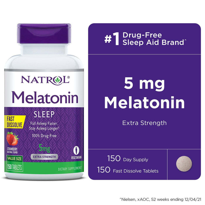 Natrol Fast Dissolve Tablets Strawberry Flavor 5 Mg Melatonin by Pasteur Pharmacy