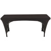Iceberg iGear Fabric Table Cover, Open Design, Polyester/Spandex, 30" x 72", Black
