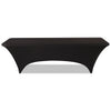 Iceberg iGear Fabric Table Cover, Polyester/Spandex, 30" x 96", Black