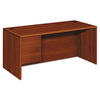 HON 10700 Series "L" Workstation Desk with Three-Quarter Height Pedestal on Left, 66" x 30" x 29.5", Cognac
